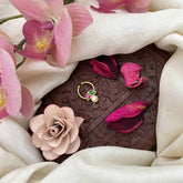 Vriksham Trio Shape  Gold-Toned Kundan Jadau With White Red & Green Septum Ring-J3891